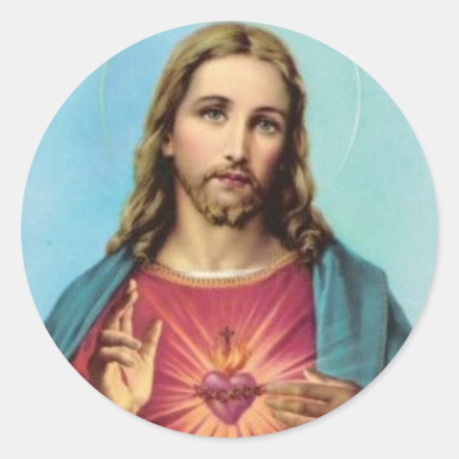 Adesivo Envelope do Papel de carta do Coração Sagrado Jesu (Frente)