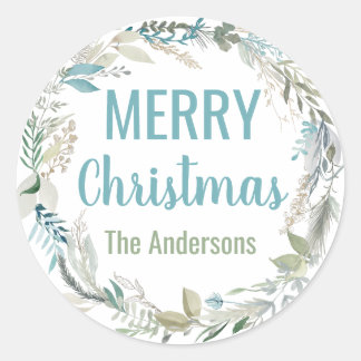 Adesivo Envelope Elegante de Vinhetas de Natal Personaliza