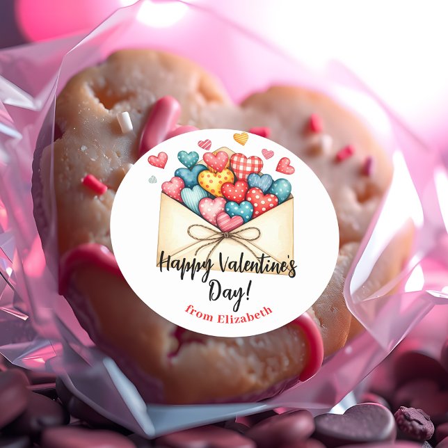 Adesivo Envelope Encantador para o Dia dos Namorados com C (Criador carregado)