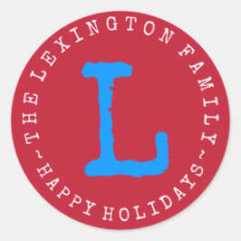 Adesivo Envelope Feliz Feriados do Nome da Família Persona