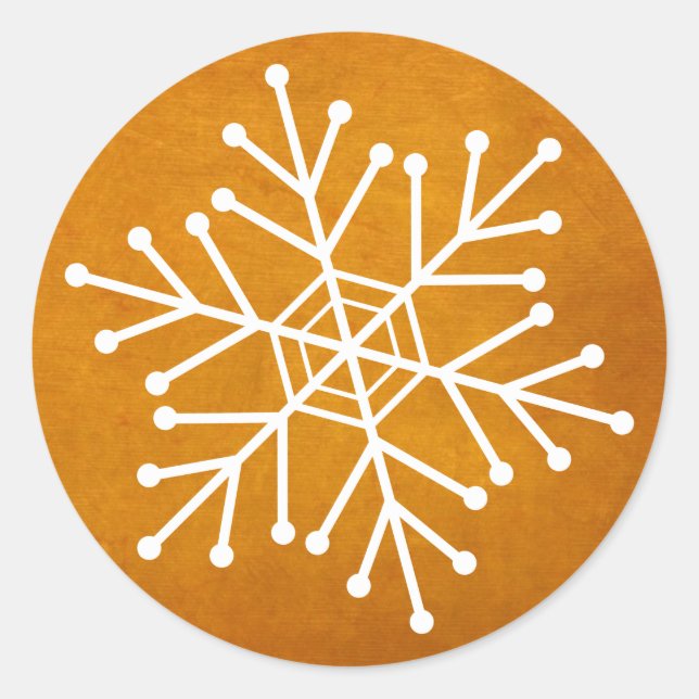 Adesivo Envelope Floco de Neve Feriado ou Selos Presentes (Frente)