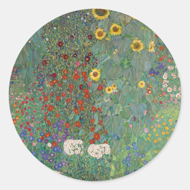 ADESIVO ENVELOPE: KLIMT: JARDIM COM FLORES (Frente)