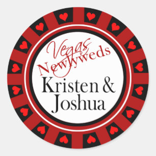 Adesivo Envelope Las Vegas Kristen & Josh Casino Chip