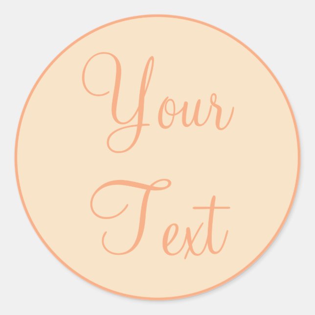 Adesivo Envelope Peach e Creme com texto personalizado (Frente)