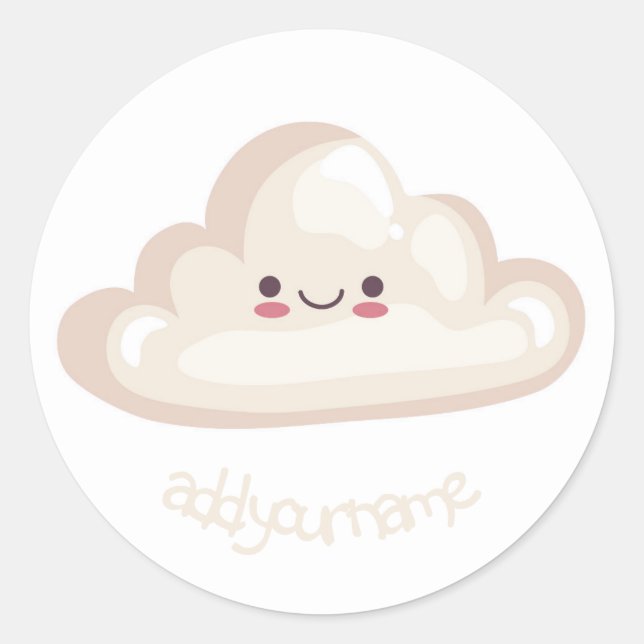ADESIVO ENVELOPE SEAL STICKER : NUVEM FELIZ (Frente)