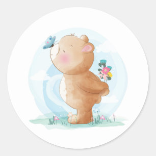 ADESIVO ENVELOPE SEAL STICKER : URSO DE BEBÊ E MANTEIGA