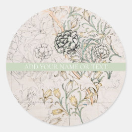 ADESIVO ENVELOPE SEAL STICKER : WILLIAM MORRIS : DESENHO