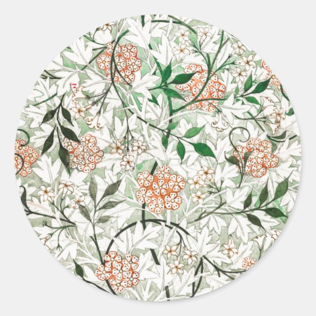ADESIVO ENVELOPE SEAL STICKER : WILLIAM MORRIS : JASMINE (Frente)