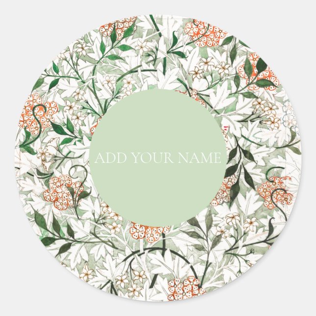 ADESIVO ENVELOPE SEAL STICKER : WILLIAM MORRIS : JASMINE (Frente)