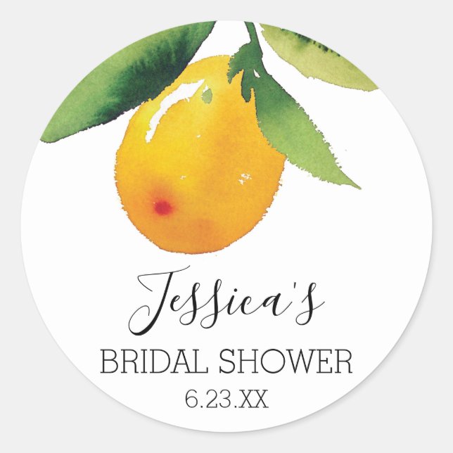 Adesivo Envelope Seals Limão Citrus Favor Stickers (Frente)