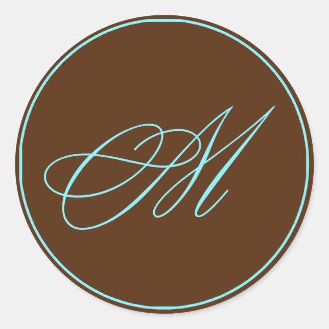 Adesivo Envelope Selo De Chocolate E Casamento De Monogram (Frente)