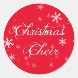Adesivo Envelope Vermelho Cheer Cheer no Floco de Neve
