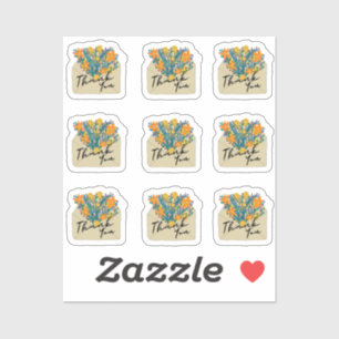 Adesivo Envelopes Obrigado