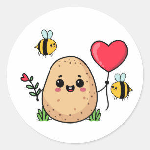 Adesivo Enviado Com Amor Batata Romântica
