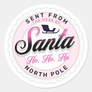 Adesivo Enviado do Carimbo de Papais noeis