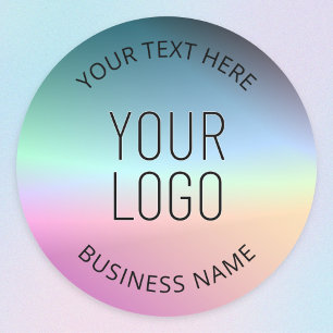 Adesivo Enviar Logotipo Cores Gradientes Coloridas em Mu