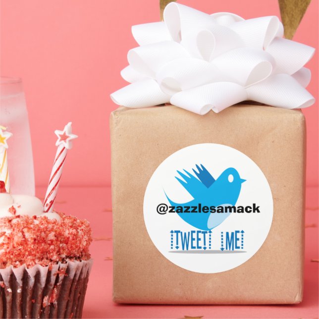 Adesivo Envie-me um tweet no seu endereço de tweet (Festa)