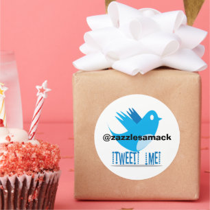 Adesivo Envie-me um tweet no seu endereço de tweet