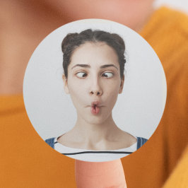 Adesivo Envie sua foto selfie com uma cara engraçada