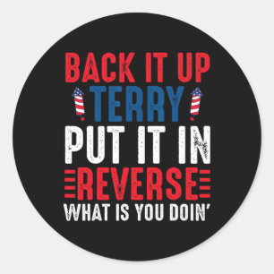 Adesivo Envie Terry para o reverso 4 de julho