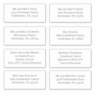 Adesivo Envio de Nome e Endereço do Convidado Individual 