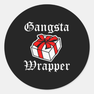 Adesivo Envoltório de Gângster Dito Divertido de Natal Fem