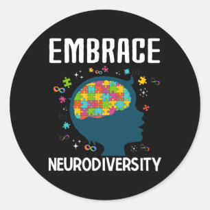 Adesivo Envolvimento Divertido Neurodiversidade Citação Au