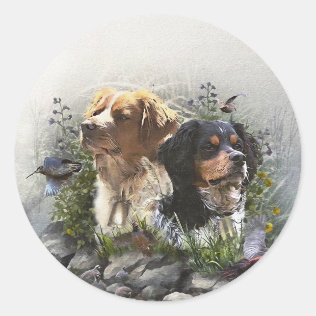 Adesivo Epagneul Breton, Bretanha Spaniel (Frente)