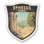 Adesivo Ephesus Turkey Viagem Art Vintage<br><div class="desc">Ephesus num estilo de arte vetorial. O Ephesus é uma cidade antiga na região central do Egeu da Turquia,  perto de Selçuk dos tempos modernos. Seus restos escavados refletem séculos de história,  da Grécia clássica ao Império Romano.</div>