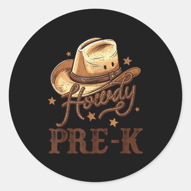 Adesivo Epic Pre K Country Howdy K Pre Western Rodeo Teach (Frente)