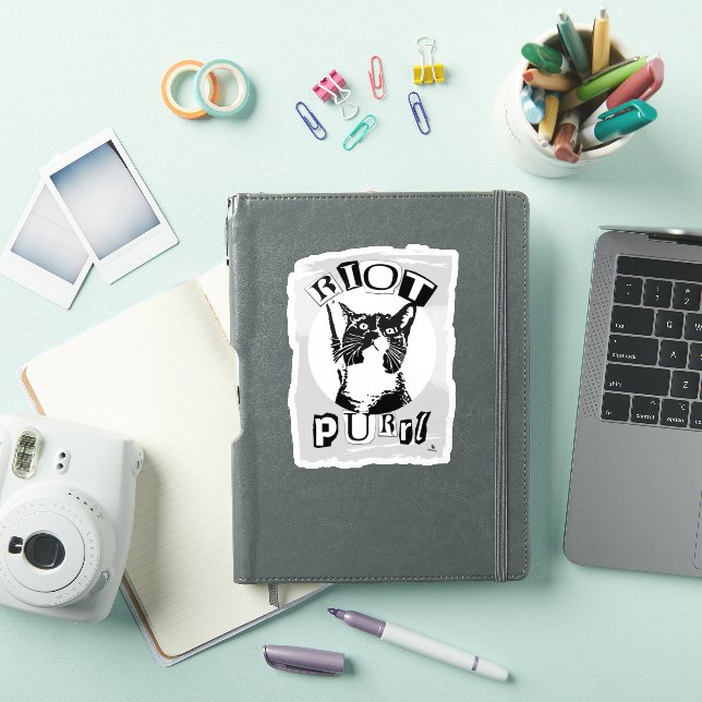 Adesivo Epic Riot Purrul Girl Fun Punk Vibes Cat Design (Capa para iPad)