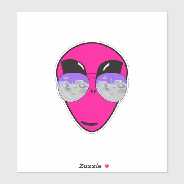 Adesivo Epic Shades Cabeça Alienígena Torneio da Lua OFO (Folha)