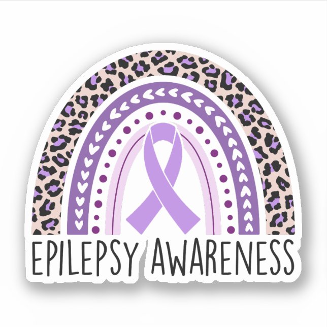 Adesivo Epilepsia Consciência Arco-Íris Epilepsia Guerreir (Frente)
