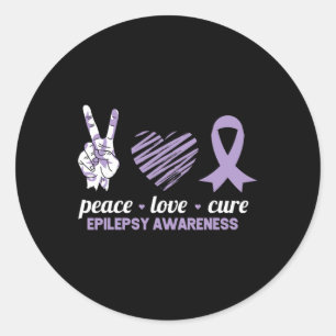 Adesivo Epilepsia Consciência Paz Amor Curto Fita