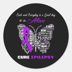 Adesivo Epilepsia Sensibilização Borboletas Púrpuras
