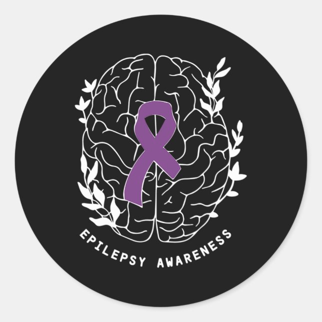 Adesivo Epilepsia Sensibilização Fita Epilepsia Cérebro Ro (Frente)