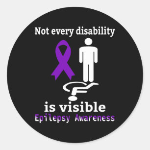 Adesivo Epilepsia Sensibilização Roxo Suporte Epilepsia da