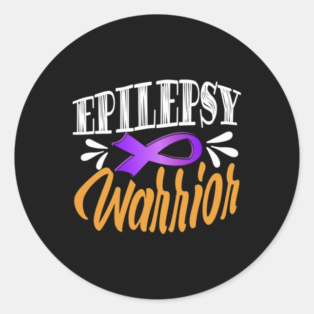 Adesivo Epilepsy Awareness Fights Usa Epileptic Warrior Su (Frente)