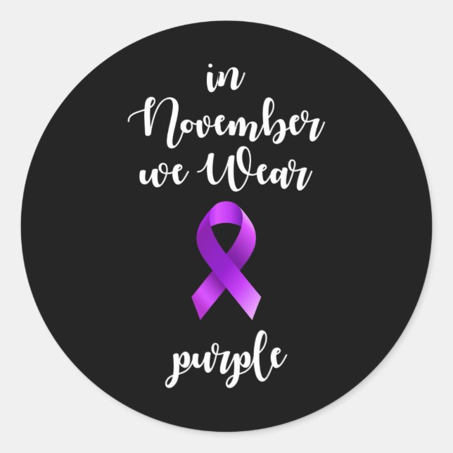 Adesivo Epilepsy Awareness Month In November We Wear Purpl (Frente)