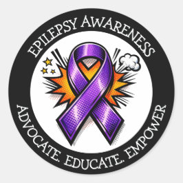 Adesivo Epilepsy Awareness | Purple Awareness Ribbon
