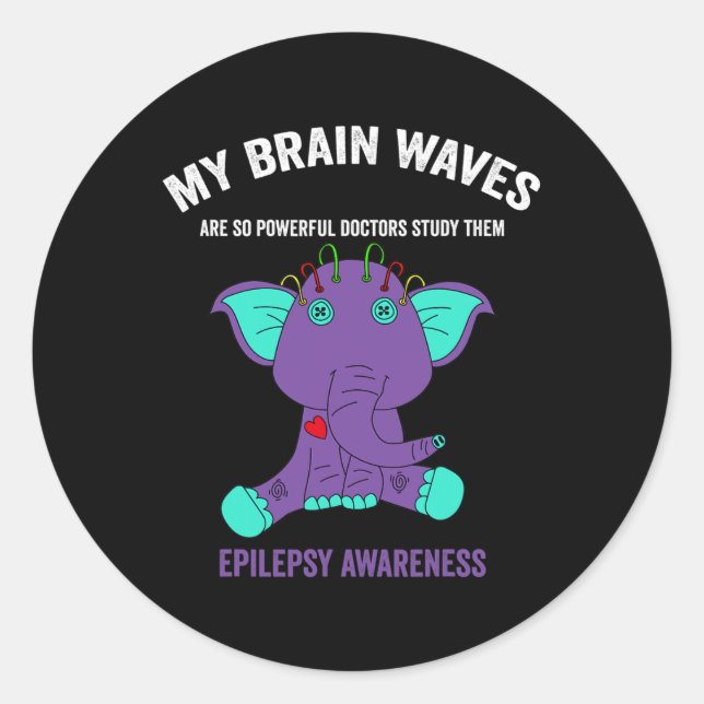 Adesivo Epilepsy Awareness Purple Ribbon - Epilepsy Awaren (Frente)