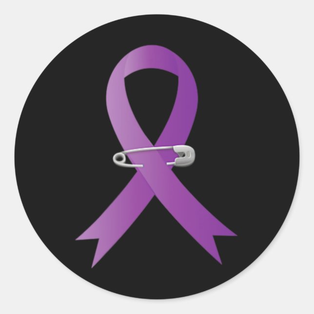 Adesivo Epilepsy Awareness Purple Ribbon Pocket  (Frente)
