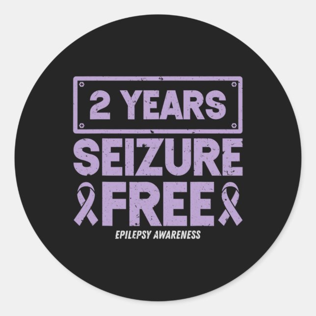 Adesivo Epilepsy Awareness Ribbon 2 Years Seizure Free  (Frente)