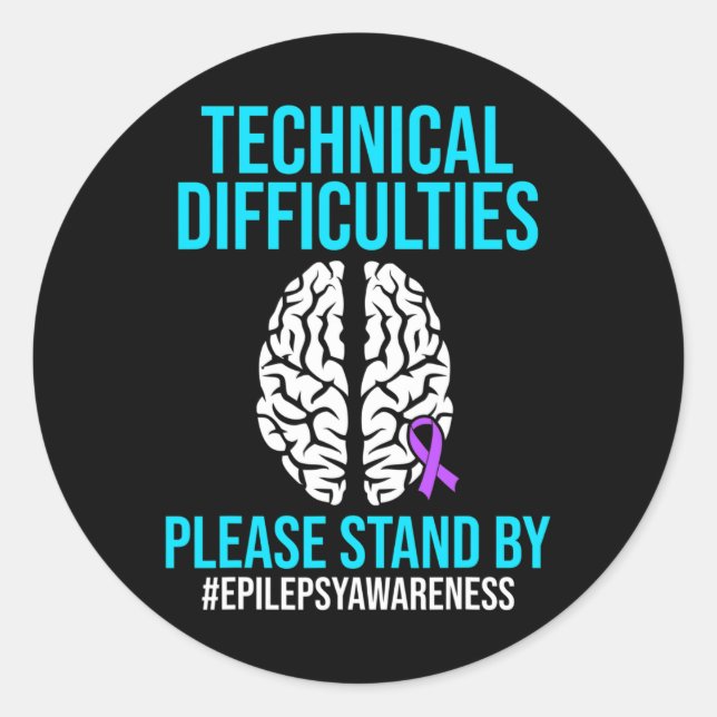 Adesivo Epilepsy Awareness Technical Epileptic Warrior Sur (Frente)