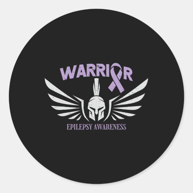 Adesivo Epilepsy Awareness Warrior Ribbon  (Frente)
