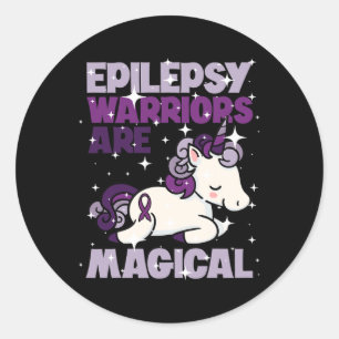 Adesivo Epilepsy Warrior Epileptic Day Purple Unicorn Love