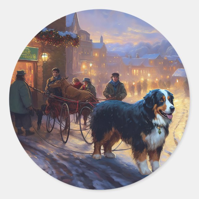 Adesivo Época Festiva de Natal das Montanhas de Berna (Frente)