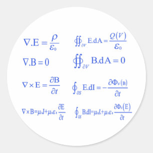 Adesivo equação da física do maxwell