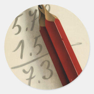 Adesivo Equação Matemática com Lápis Vermelho, Negócios Vi