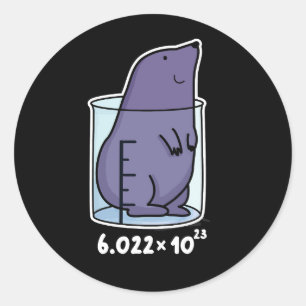 Adesivo Equação Mole Engraçada Mole Num Beaker Escuro BG